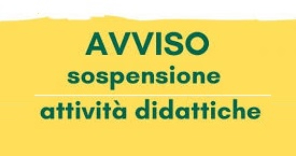 Sospensione delle attività didattiche in presenza